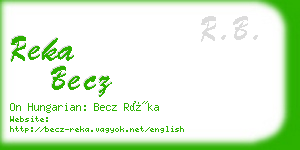 reka becz business card